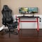 Flash Furniture Red Gaming Desk-Cup Holder/Reclining Chair Set BLN-X30RSG1030-GY-GG - alternate 1